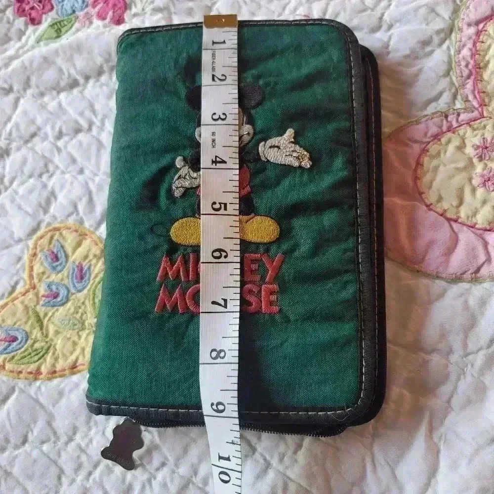 Mickey Mouse daily planner vintage green nylon embroidered Mickey mouse … - Picture 4 of 9
